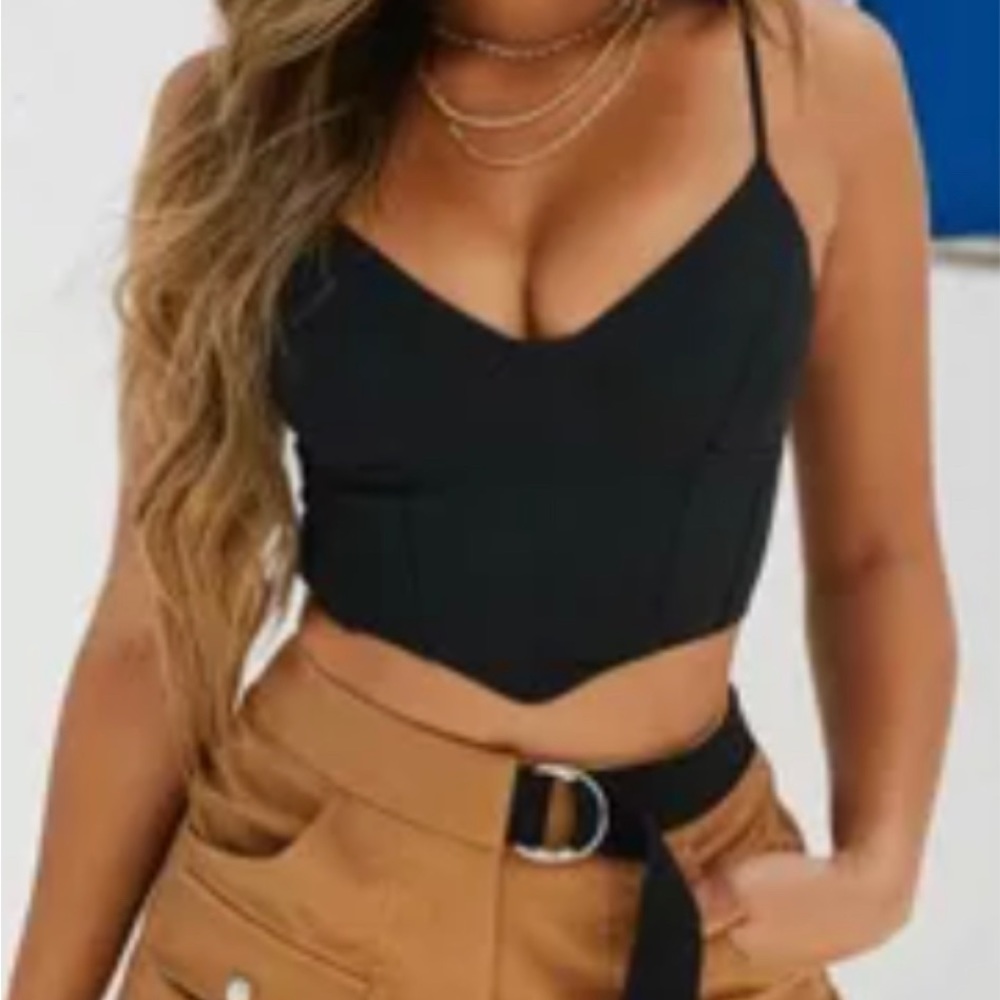 Tiger mist black bustier